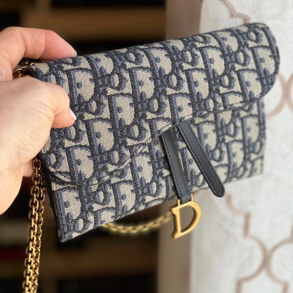 NWT Dior blue oblique WOC